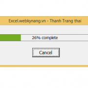 thanh trang thai trong excel progress bar 03