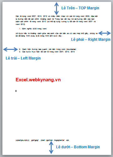 cách căn lề trong word 2007 2010 2013, can le trong word