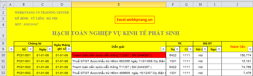 co dinh dong co dinh cot trong excel 2003 2007 2010 2013 3