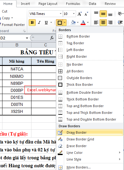 Kẻ khung trong Excel giúp tài liệu của bạn rõ ràng và chuyên nghiệp hơn. Hãy xem hình ảnh liên quan để biết cách kẻ khung một cách nhanh chóng và dễ dàng. Bạn có thể tùy chỉnh kích thước, màu sắc và lựa chọn viền khác nhau.