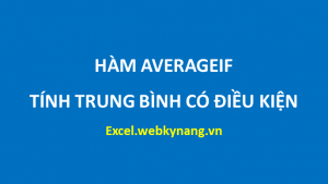 ham averageif ham tinh trung binh trong excel 2003 2007 2010 2