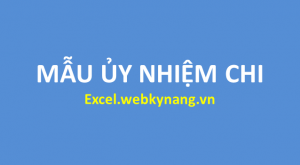 mẫu ủy nhiệm chi