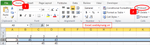 cach them dong trong excel 1