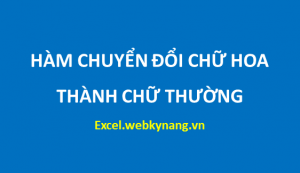 ham lower ham chuyen chu hoa thanh chu thuong trong excel 1