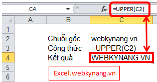 ham upper ham chuyen chu thuong thanh chu in hoa trong excel