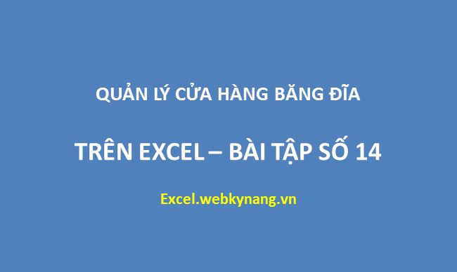 Quản lý cửa hàng băng đĩa trên excel – Bài tập số 14