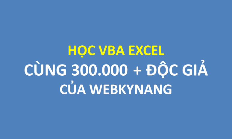 Học VBA Excel và cùng thảo luận về VBA (Website chuyên về Excel)