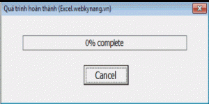 thanh trang thai hoan thanh progress bar tren excel