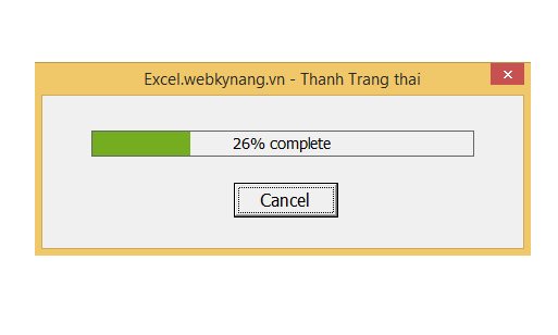 Chia sẻ File + Code VBA Thanh Trạng Thái (Progress bar) trong excel