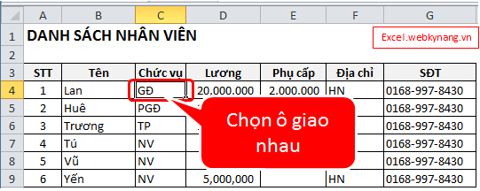 co dinh dong va co dinh cot trong excel cố định Dòng trong excel cố định cột trong excel