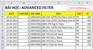 Cach su dung advanced filter co ban