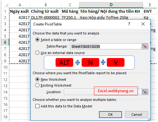 tao pivot table bang phim tat