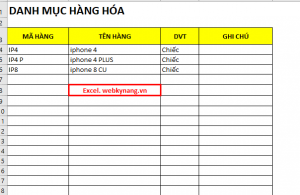 Quản lý doanh thu bằng excel