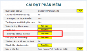 sao lưu dữ liệu phần mềm bán hàng Wpro