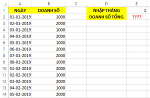 ham month dung de tong hop doanh so ban hang cua thang hàm month trong excel