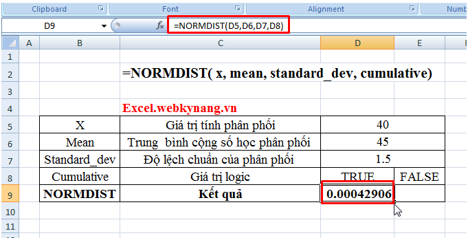 Hàm NORMDIST – Phân phối chuẩn: Hãy khám phá hàm NORMDIST để tìm hiểu cách tính toán phân phối chuẩn. Với công cụ này, bạn có thể dễ dàng phân tích và kiểm tra tính chuẩn của dữ liệu một cách chính xác và nhanh chóng. Chắc chắn rằng bạn sẽ trang bị cho mình công cụ hữu ích trong việc nghiên cứu và phân tích dữ liệu.